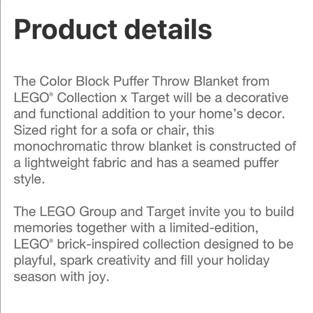 LEGO Collection x TARGET Color Block Throw Blanket - Picture 5 of 10